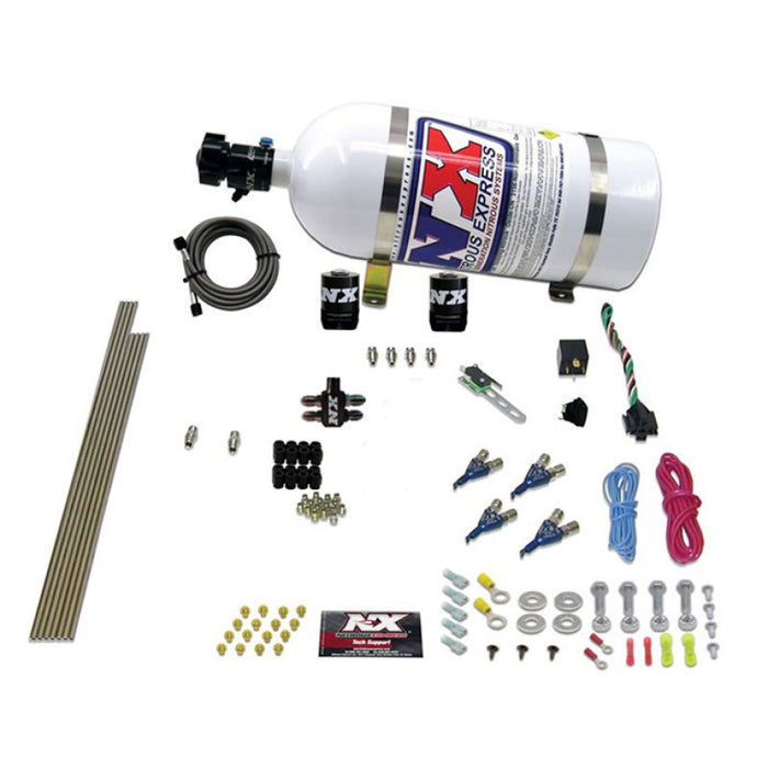 Nitrous Express 80004EFI-10 4 Cyl Gasoline EFI Nitrous Kit (50-250HP) w/10lb Bottle