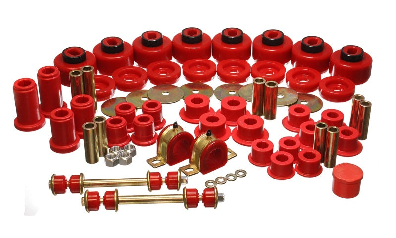 Energy Suspension 3.18128R 01-06 Chevy Silverado 4WD Red Hyper-flex Master Bushing Set