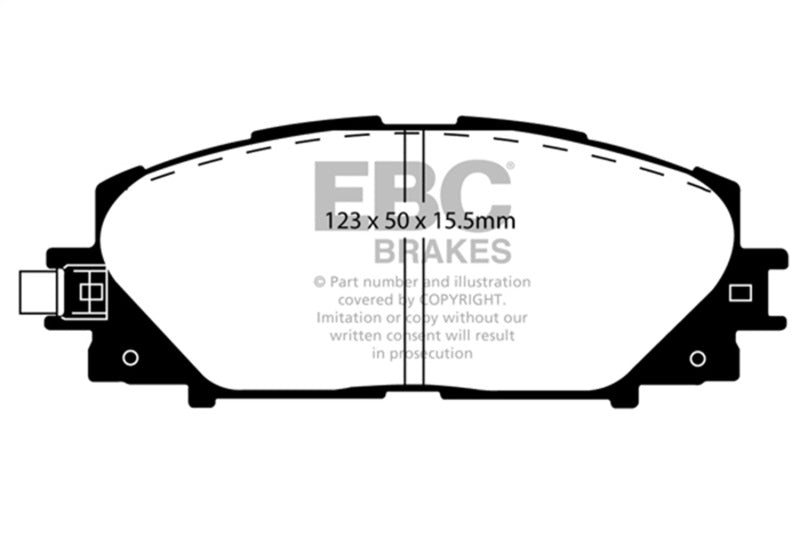 EBC UD11841 11+ Lexus CT200h 1.8 Hybrid Ultimax2 Front Brake Pads