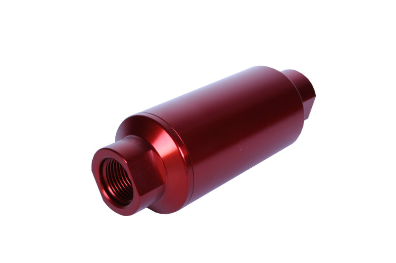 Aeromotive 12340 In-Line Filter - (AN-10) 10 Micron Microglass Element Red Anodize Finish