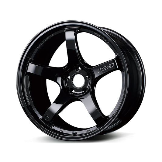 Gram Lights 57CR 18x10.5 +12 5x114.3 Gloss Black Wheel