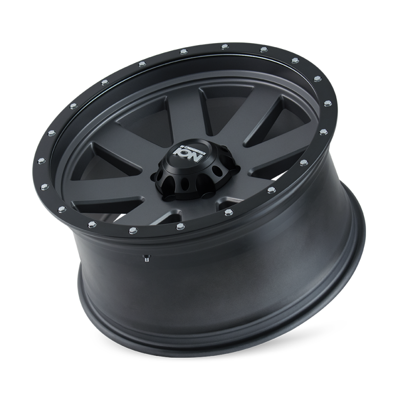 ION Wheels 134-8185MG ION Type 134 18x10 / 5x139.7 BP / -19mm Offset / 108mm Hub Matte Gunmetal/Black Beadlock Wheel