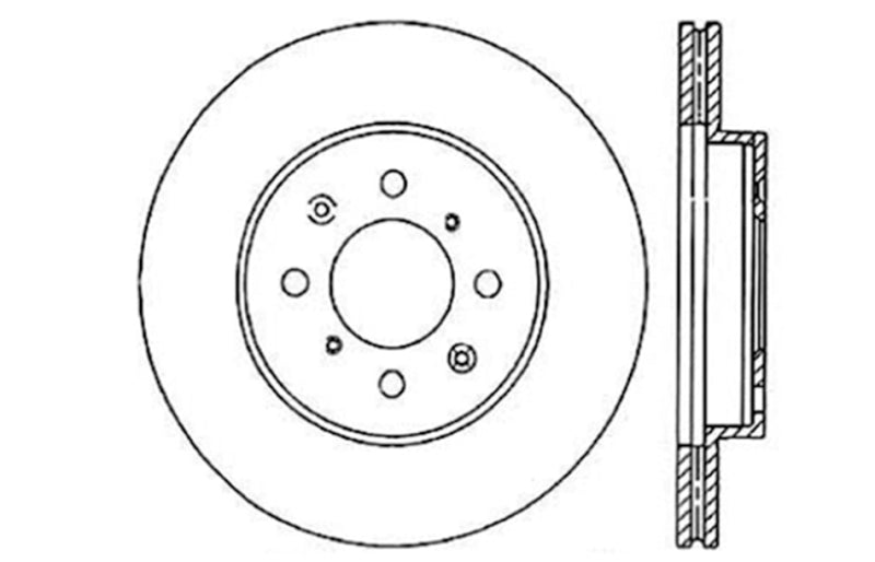 Stoptech 127.40021L StopTech 90-01 Acura Integra (exc. Type R) / 01-05 Honda Civic / 07+ Honda Fit / 93-97 Del Sol VTEC
