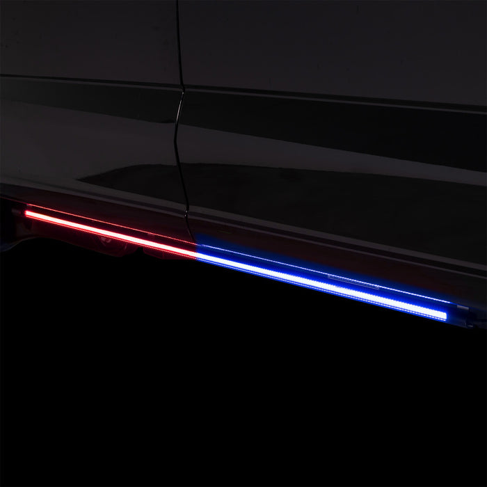 Putco 901201660 11-23 Dodge Durango Blade Rocker Kits Sideliners - Red/Blue w/ White Override
