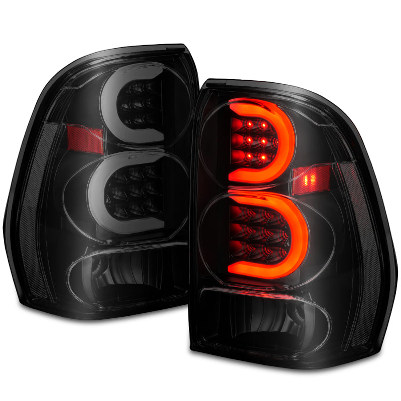 ANZO 311372 2002-2009 Chevrolet Trailblazer LED Tail Lights w/ Light Bar Black Housing Smoke Lens