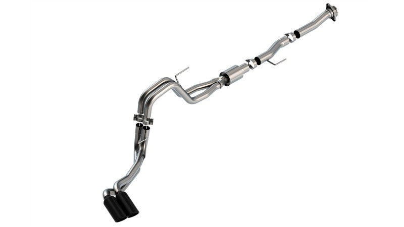 Borla 140877BC F-150 2021 5.0L 2dr RC SB (122.8 WB) XL/XLT 3/2.25 DSE Cat-Back ATAK Black Chrome Tips