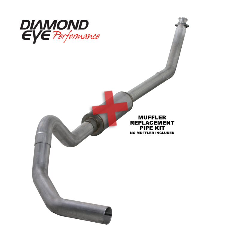 Diamond Eye Performance K4212A-RP Diamond Eye KIT 4in TB MFLR RPLCMENT PIPE SGL AL: 98.5 - 02 DODGE CUMMINS 5.9L