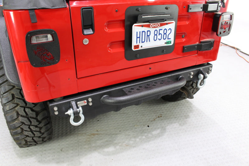 Fishbone Offroad FB22072 97-06 Jeep Wrangler TJ Rear Bumper W/Step Piranha Series