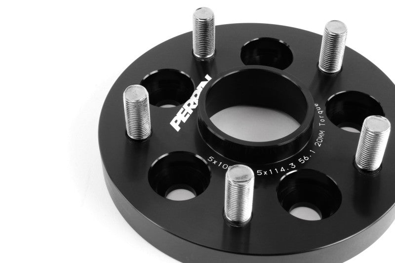 Perrin Performance PSP-WHL-220BK PERRIN Subaru/Toyota/Scion 20mm Wheel Adapter (Bolt-On Type) 5x100 to 5x114.3 w/56mm Hub - Pair