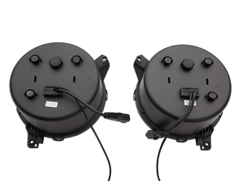 Raxiom J137646 18-22 Jeep Wrangler JL/ JT 9-Inch LED Headlights w/ DRL and Halo- Black Housing (Clear Lens)