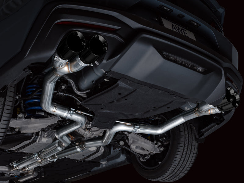 AWE Tuning 3020-43650 AWE 2024 Ford Mustang GT Fastback S650 RWD Track Edition Catback Exhaust w/ Quad Diamond Black Tips