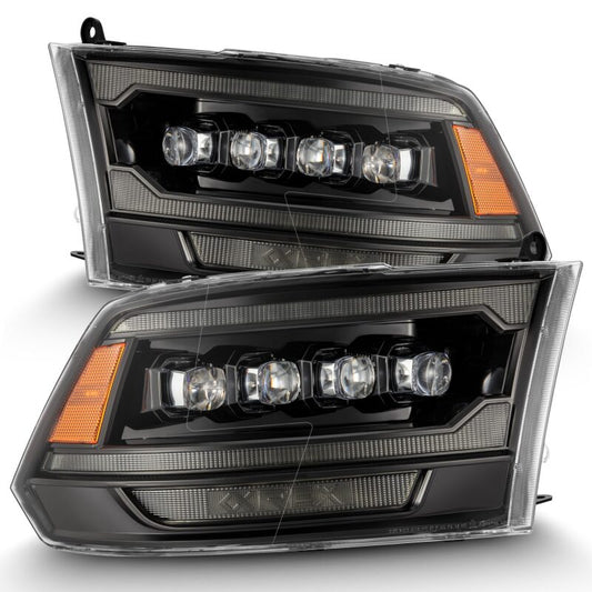 AlphaRex 880557 09-18 RAM 2500 NOVA LED Proj Headlights Plank Style Alpha Blk w/Activ Light/Seq Signal/DRL