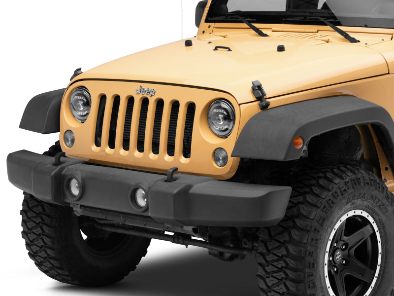 Raxiom J132813 07-18 Jeep Wrangler JK Axial Series LED Headlights- Black Housing (Clear Lens)