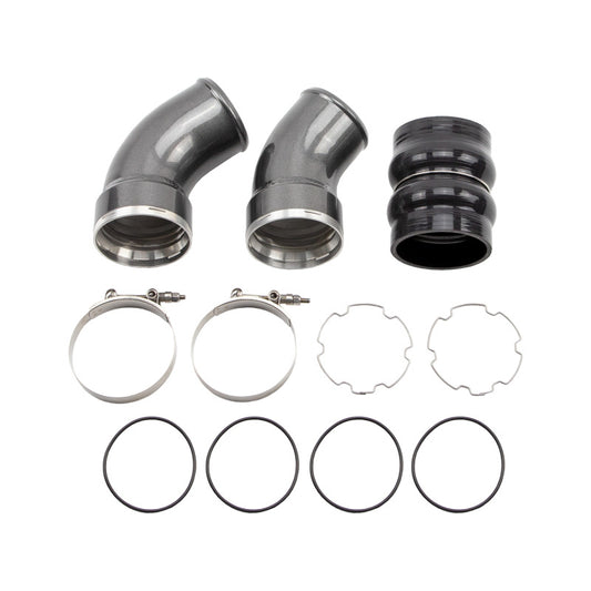 Wehrli WCF100367-GB 06-10 Chevrolet 6.6L LBZ/LMM Duramax Passenger Side 3.5in Intercooler Pipe - Gloss Black