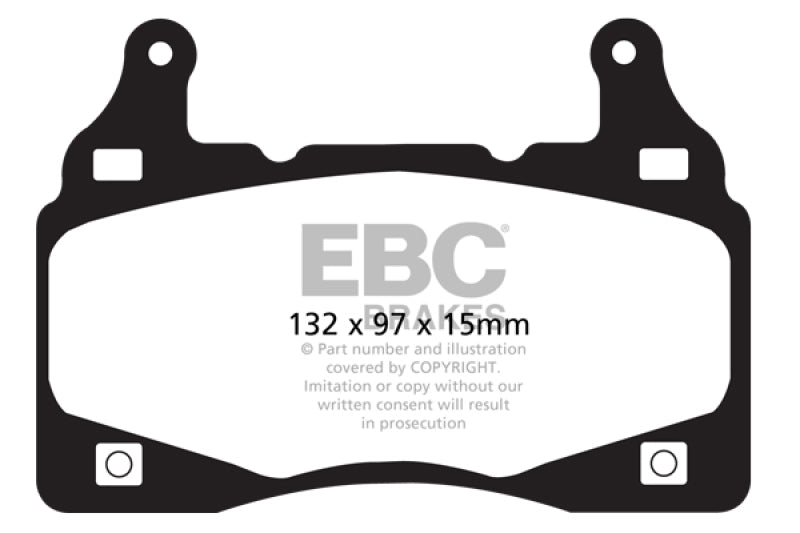 EBC DP31895C 11-15 Chevrolet Camaro (5th Gen) 6.2 Redstuff Front Brake Pads