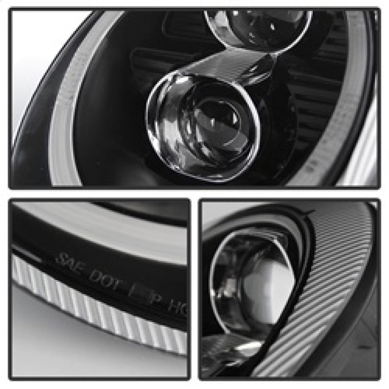 SPYDER 5080103 Spyder Porsche 911 05-09 Projector Headlights Xenon/HID Model- DRL LED Blk PRO-YD-P99705-HID-DRL-BK