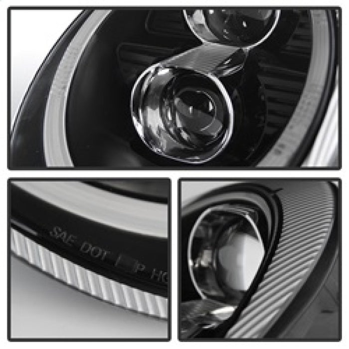 SPYDER 5080103 Spyder Porsche 911 05-09 Projector Headlights Xenon/HID Model- DRL LED Blk PRO-YD-P99705-HID-DRL-BK