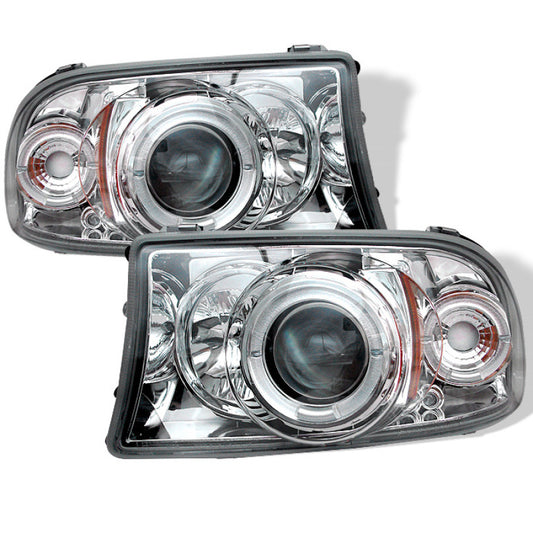 SPYDER 5009791 Spyder Dodge Dakota 97-04/Durango 98-03 1PC Projector Headlights LED Halo LED Chrm PRO-YD-DDAK97-C