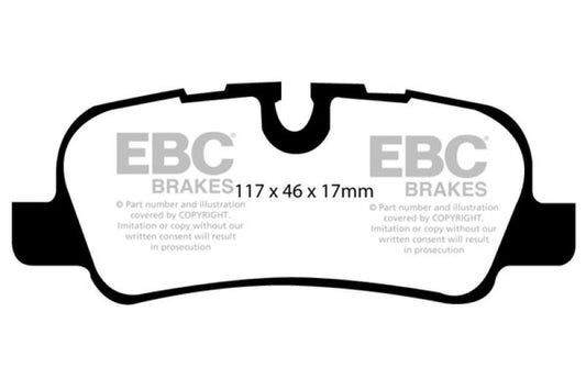 EBC DP61542 05-10 Land Rover LR3 4.4 Greenstuff Rear Brake Pads