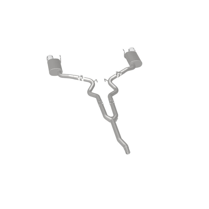Magnaflow 19097 MagnaFlow Cat Back, SS, 2.5in, Street, Dual Split Polished 4.5in Tips 2015 Ford Mustang Ecoboost