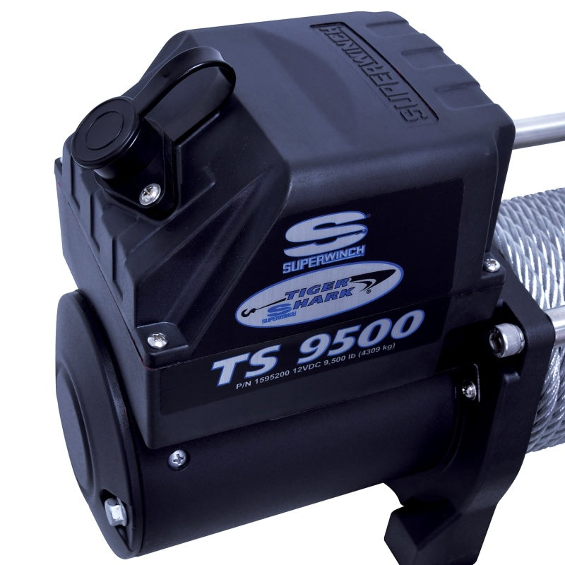 Superwinch 1595200 9500 LBS 12V DC 11/32in x 95ft Steel Rope Tiger Shark 9500 Winch
