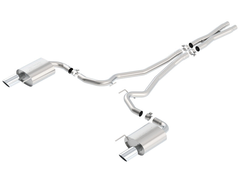 Borla 140590 S-Type Cat-Back 15-17 Ford Mustang GT 5.0L V8 MT/AT 2.5in pipe 4in tip