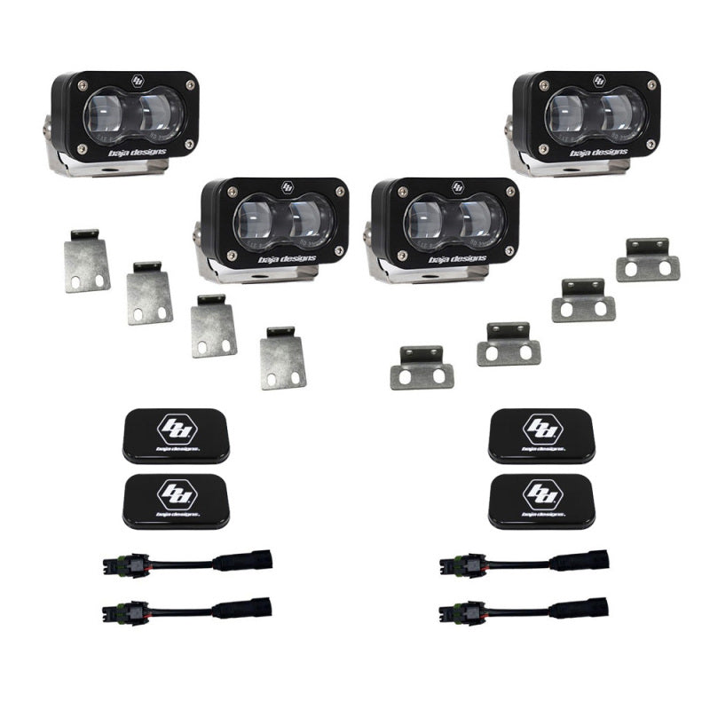Baja Designs 448166 21-22 Ford F-150 Raptor S2 SAE Dual Fog Pocket Light Kit - Clear