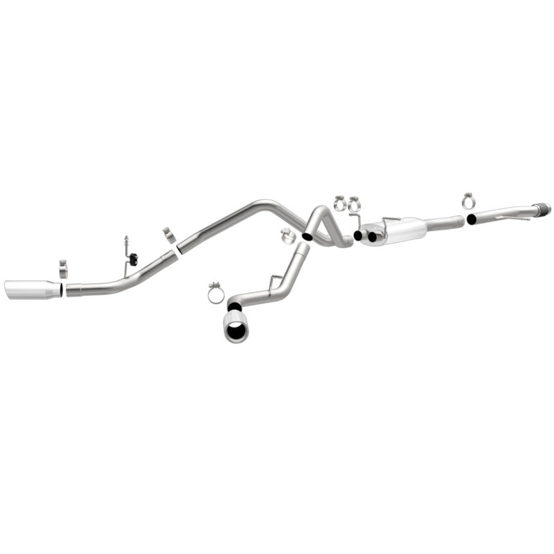 Magnaflow 15269 14 Chev Silverado V8 5.3L CC/EC Cab Dual Split Behind Rear Tires Exit SS Cat Back Perf Exh