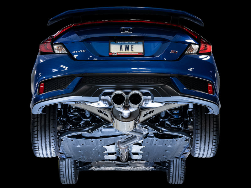 AWE Tuning 3015-32108 2016+ Honda Civic Si Touring Edition Exhaust w/Front Pipe & Dual Chrome Silver Tips
