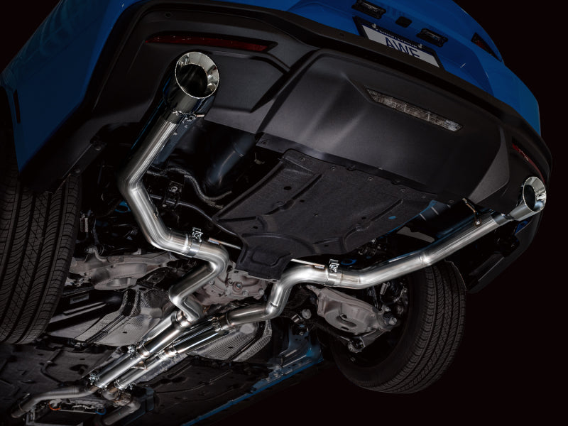 AWE Tuning 3020-32650 AWE 2024 Ford Mustang GT Fastback S650 RWD Track Edition Catback Exhaust w/ Dual Chrome Silver Tips