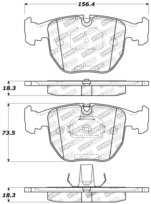 Stoptech 309.06810 StopTech Performance 00-04 BMW M5 E39 / 00-06 X5 / 03-05 Range Rover HSE Front Brake Pads