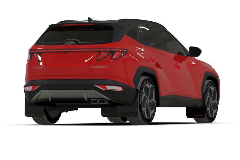 Rally Armor MF75-UR-BLK-WH 22-24 Hyundai Tucson Black UR Mud Flap w/White Logo