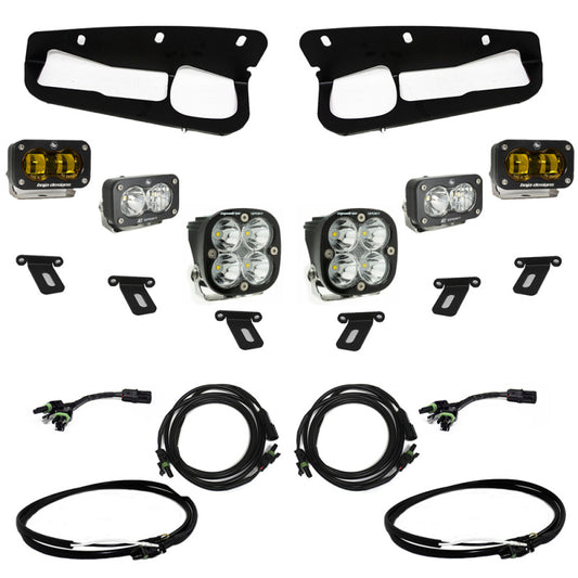 Baja Designs 448178UP 21-22 Ford Bronco w/Steel Bumper S2 SAE Sportsmen Fog Pkt Light Kit w/Upfitter - Amber