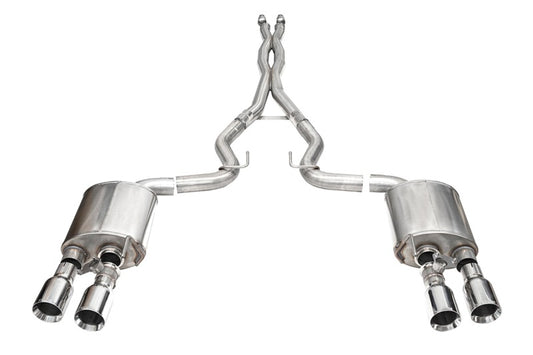 CORSA Performance 21266 Corsa 24+ Ford Mustang Dark Horse 5.0L 3in Dual Rear Exit Cat-Back w/Twin 4.5in Polish Straight Tip