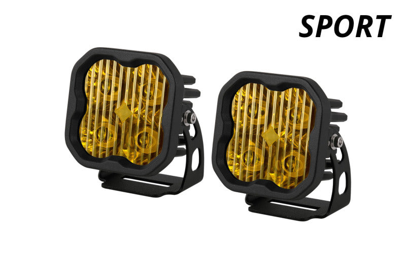 Diode Dynamics DD6125P SS3 LED Pod Sport - Yellow Flood Standard (Pair)