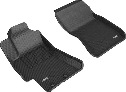 3D MAXpider L1SB02511509 08-11 Subaru Impreza / WRX / 08-14 Impreza WRX STI Kagu 1st Row Floormats - Black