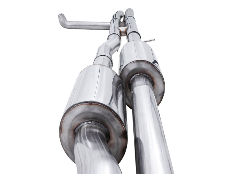 AWE Tuning 3015-43284 22-23 GMC Sierra 1500 AT4X 6.2L 0FG Catback Split Dual (Flat Bumper) - Diamond Black Tips