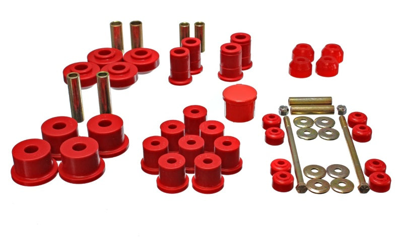 Energy Suspension 4.18111R 67-73 Ford Mustang Red Hyper-flex Master Bushing Set