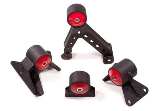 Innovative Mounts 70750-75A Innovative 07-13 Mitsubishi Evolution 4B11T Black Steel Mounts 75A Bushings