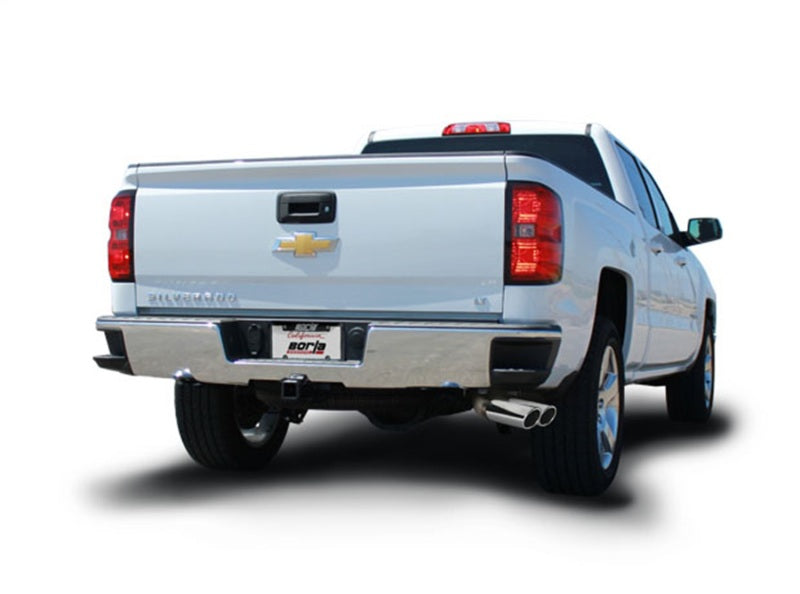 Borla 140576 14 Silv/Sierra 1500 EC Std/CC Short 143.5in WB S-Type Dual Rolled Side Exit Cat-Back Exhaust