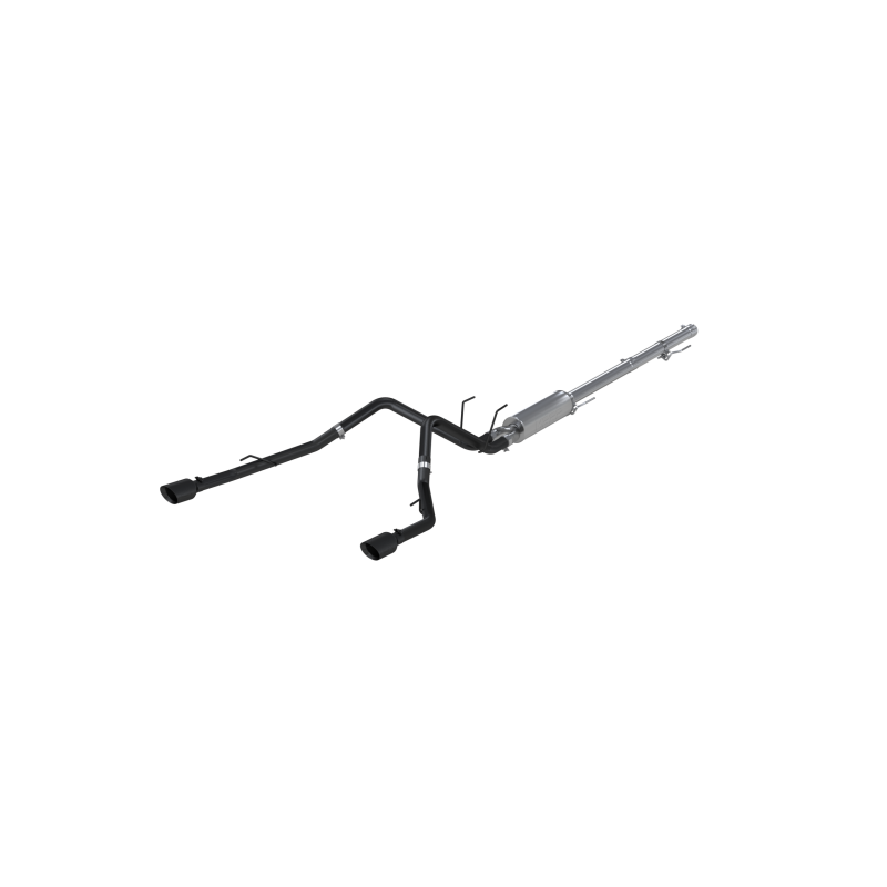 MBRP S5146BLK 09-14 Dodge RAM 1500 5.7L Cat-Back Dual Split Rear (Through Stock Bumper) AL - Black