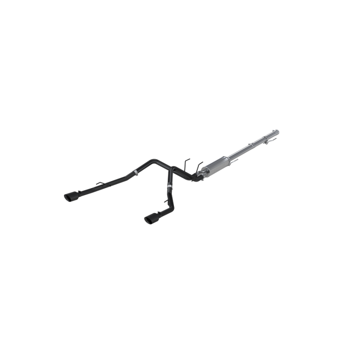 MBRP S5146BLK 09-14 Dodge RAM 1500 5.7L Cat-Back Dual Split Rear (Through Stock Bumper) AL - Black