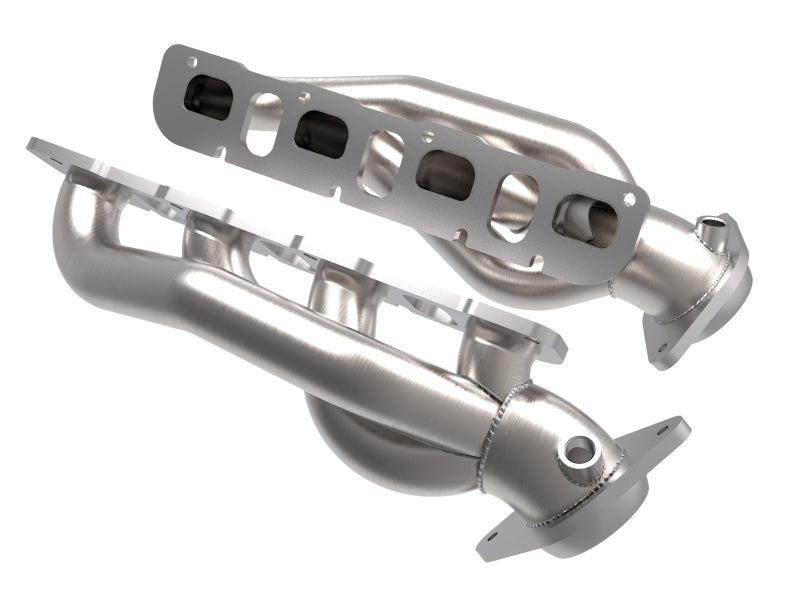 aFe 48-32030 Power Twisted Steel 304SS Shorty Header 2021 RAM 1500 TRX V8-6.2L (uncoated)
