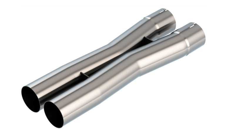 Borla 621104 2.5in Universal X-Pipe 3.21in Inlet Centerline 3.45in Outlet Centerline 27.63in OAL