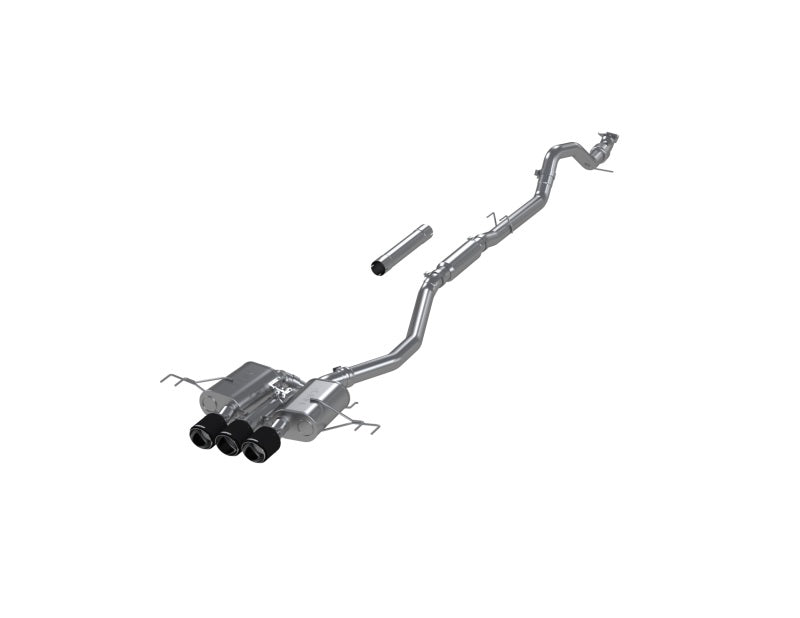 MBRP S49023CF 23-24 Honda Civic Type R 2.0L T304 SS 3in Cat-Back Exhaust Triple Center Outlet w/ Carbon Tips