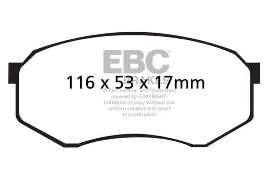 EBC DP61317 92-93 Toyota Pick-Up Extra Cab Greenstuff Front Brake Pads