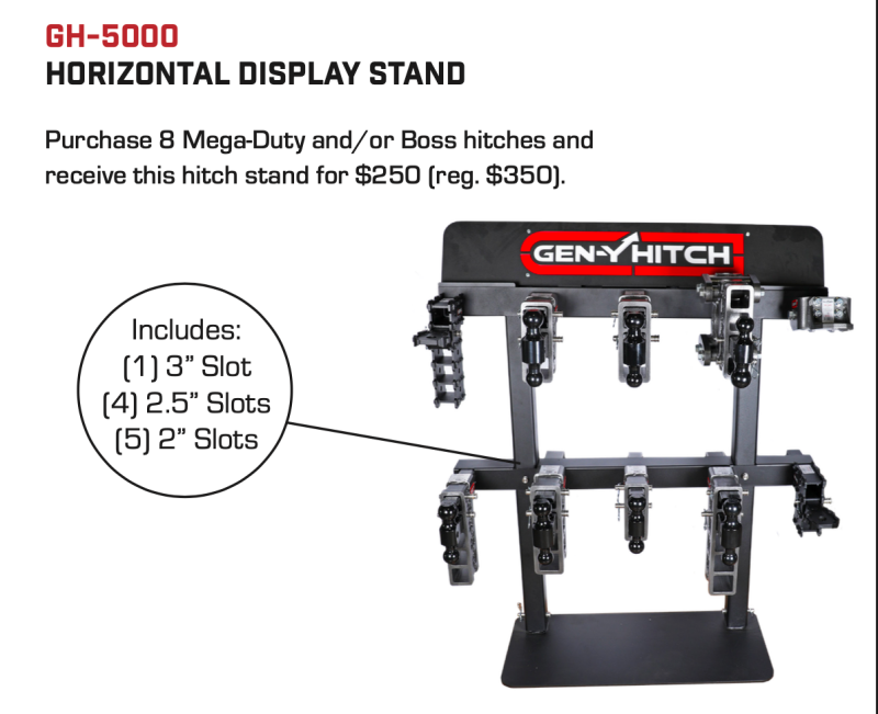 GEN-Y Hitch GH-5000 Gen-Y Horizontal Hitch Display Stand w/10 Slots (*Display Only*)