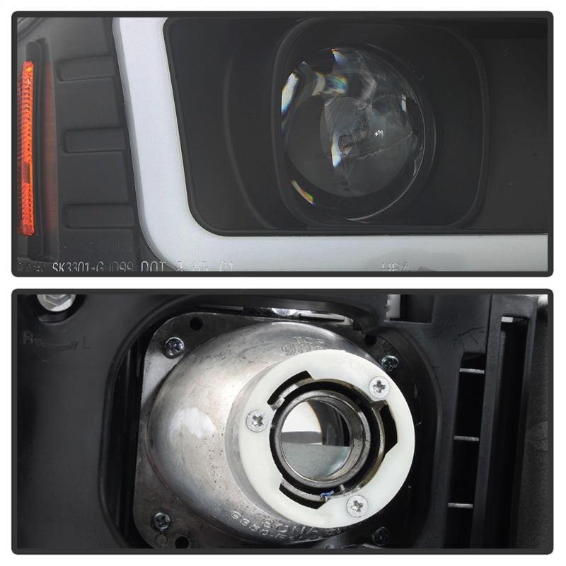 SPYDER 5084521 Spyder GMC Sierra 1500/2500/3500 99-06 V2 Projector Headlights - DRL - Black PRO-YD-CDE00V2-LB-BK