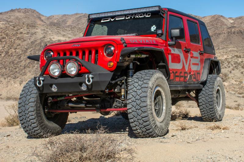DV8 Offroad FENDB-02 07-18 Jeep Wrangler JK Front & Rear Flat Tube Fenders