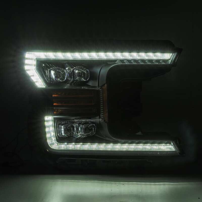 AlphaRex 880182 18-19 Ford F-150 NOVA LED Proj Headlights Plank Style Matte Black w/Activ Light/Seq Signal